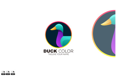 duck symbol colorful design graphic illustration