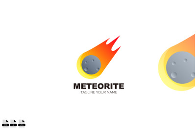 meteorite logo colorful design template