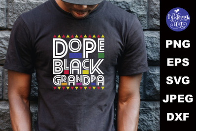 Dope black grandpa svg, melanin cut file