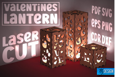 Valentines Day Lantern SVG | Paper Cut SVG | Love Design