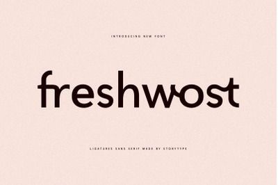 freshwost Typeface