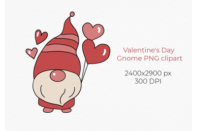 Gnome Clipart, Valentine&#039;s Day Gnomes, Valentines Day Clipart, Valenti