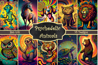 Psychedelic Animals Design Bundle