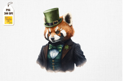 Gangster Red Panda St Patrick&#039;s Day