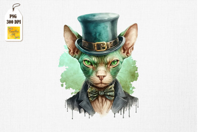 Gangster Sphynx Cat St Patrick&amp;&23;039;s Day 2