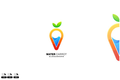 water carrot logo template for business