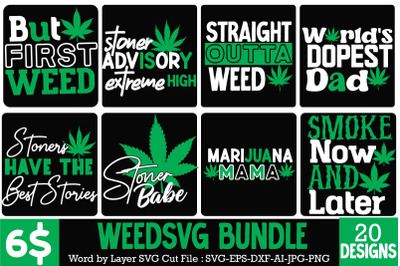Weed SVG Mega Bundle, Cannabis SVG Bundle
