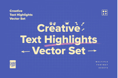 Creative Text Highlights Vector Set