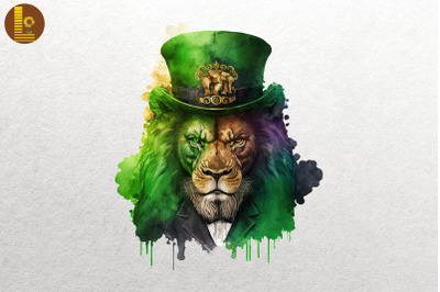 Gangster Lion Saint Patrick&#039;s Day