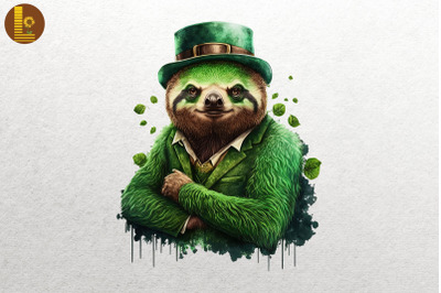 Gangster Sloth Saint Patrick&#039;s Day