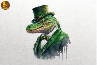 Gangster Crocodile Saint Patrick&#039;s Day