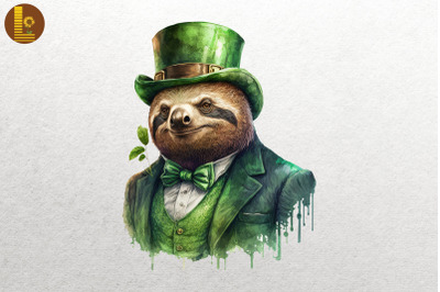 Gangster Sloth Saint Patrick&#039;s Day 2