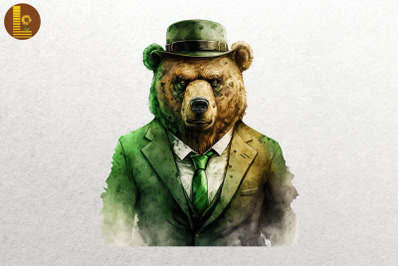 Gangster Bear Saint Patrick&#039;s Day