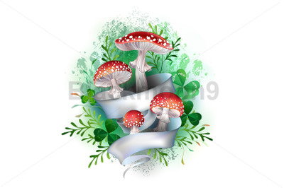 Fly Agaric with White Ribbon