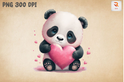 Cute Baby Panda Valentine&#039;s Day 2