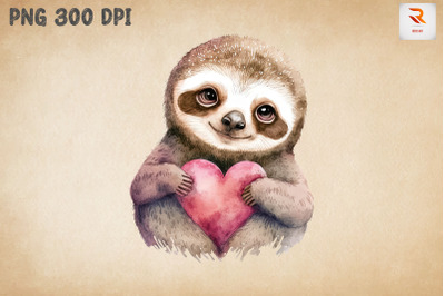 Cute Baby Sloth Valentine&#039;s Day