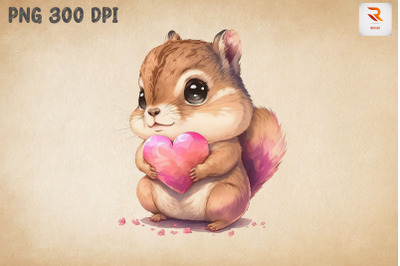 Cute Baby Chipmunk Valentine&#039;s Day