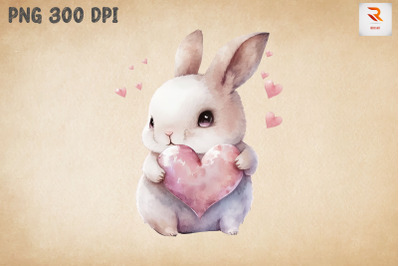 Cute Baby Rabbit Bunny Valentine&amp;&23;039;s Day