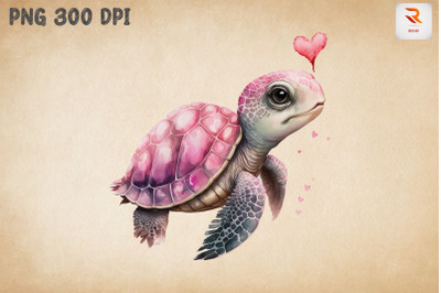 Cute Baby Turtle Valentine&#039;s Day