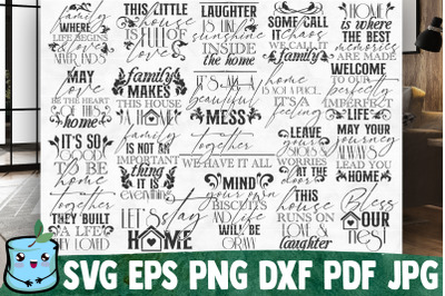 Family SVG Bundle | Home Quotes SVG Cut Files