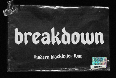 Breakdown - Modern Blackletter Font