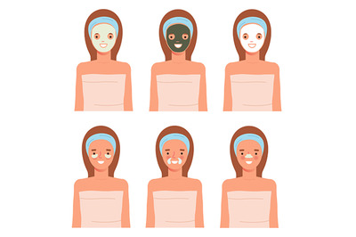 Skincare routine of women