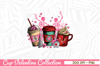 Valentine Cup with Skeleton theme