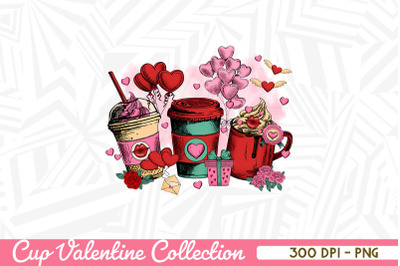 Valentine Cup with Gifts Balloons