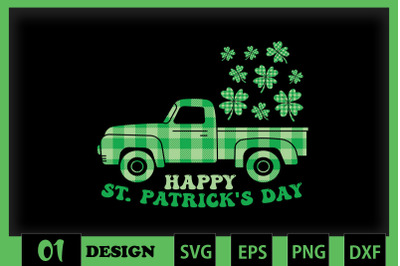 Happy St Patrick Day Car Truck Plaid