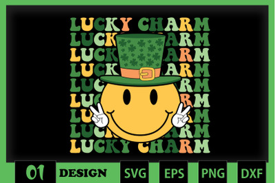 Lucky Charm Happy Face Retro St Patrick