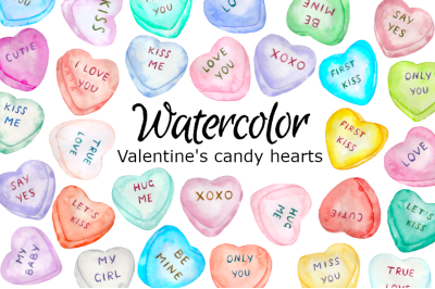 Valentines candy hearts clipart