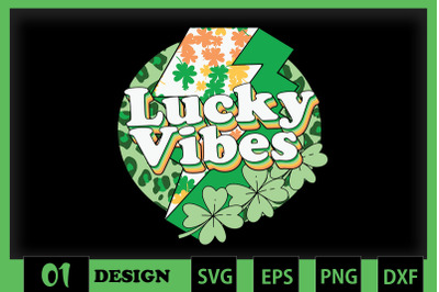 Lucky Vibes Retro Leopard Lucky Leaf