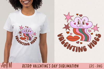 Valentine Vibes PNG | Retro Valentine&#039;s Day Sublimation