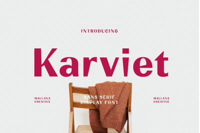 Karviet Sans Serif Display Font