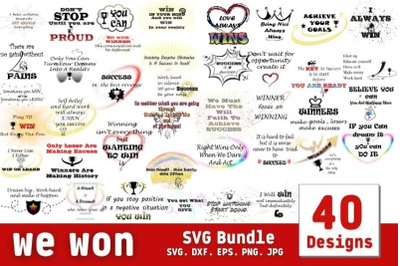 We Won SVG Bundle