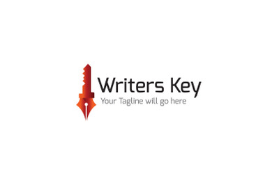 Blog Writers Key Logo, Pen Logo