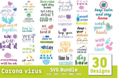 Corona Virus SVG Bundle