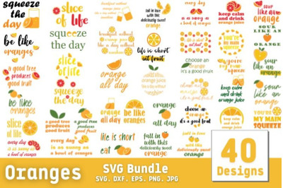 Oranges SVG Bundle