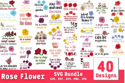 Rose Flower SVG Bundle