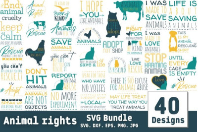 Animal Rights SVG Bundle