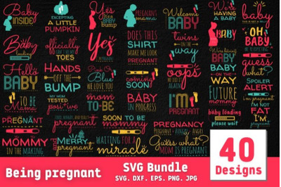 I&#039;m Pregnant SVG Bundle