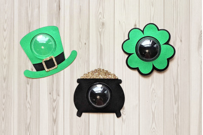 St Patrick&#039;s Day Candy Dome Holder Trio | SVG | PNG | DXF