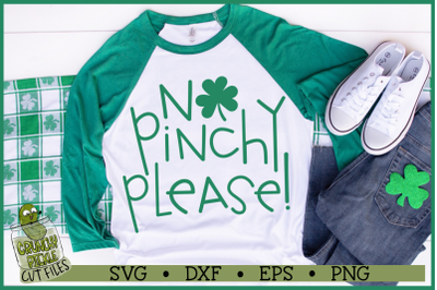 No Pinchy Please St. Patrick&#039;s Day SVG File