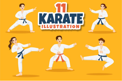 11 Karate Martial Arts Illustration