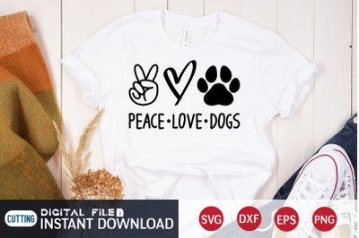 Peace Love Dogs SVG
