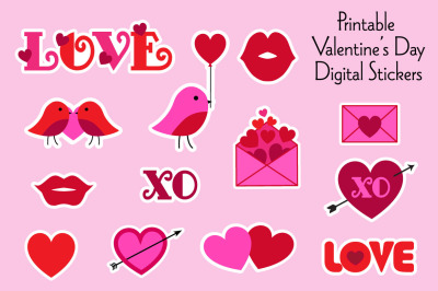 Printable Valentine&#039;s Day Stickers