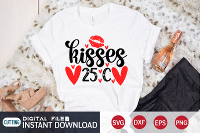 Valentines Day Kisses 25 C SVG