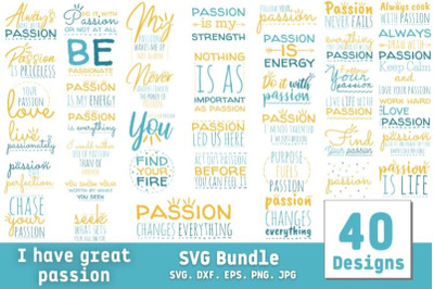 I Have Great Passion SVG Bundle