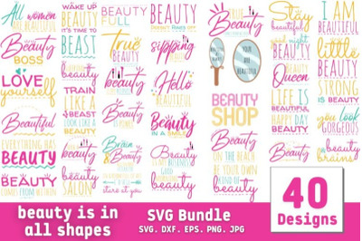 Beauty is in All Shapes SVG Bundle