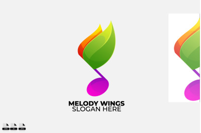 melody logo colorful gradient style